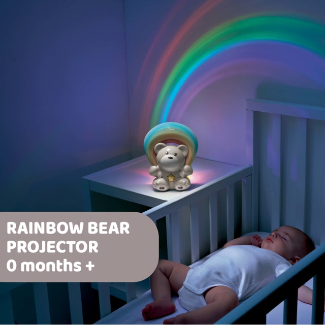 Chicco Rainbow Bear Night Light Projector - Neutral