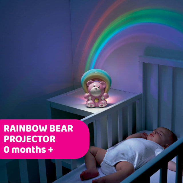Chicco Rainbow Bear Night Light Projector - Pink