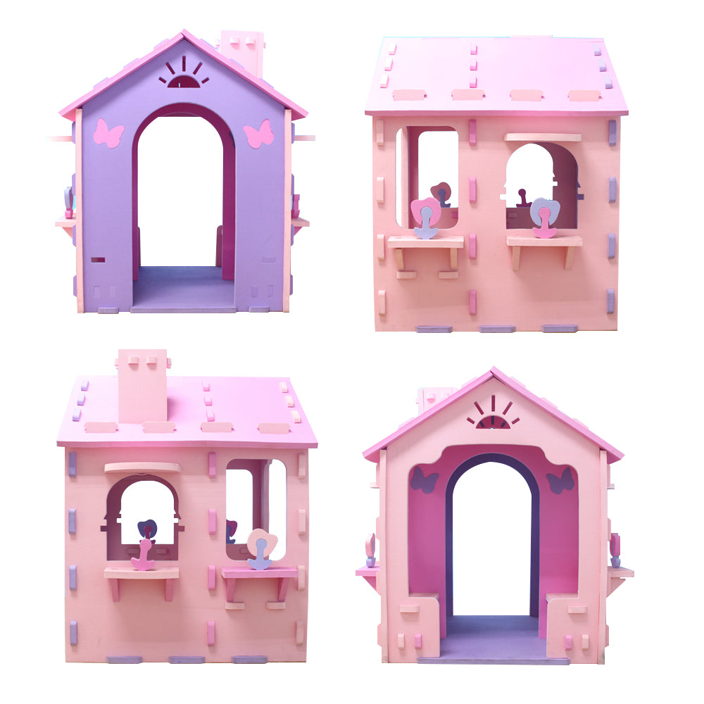 Sunta EVA Giant Play House with Chimney Pink