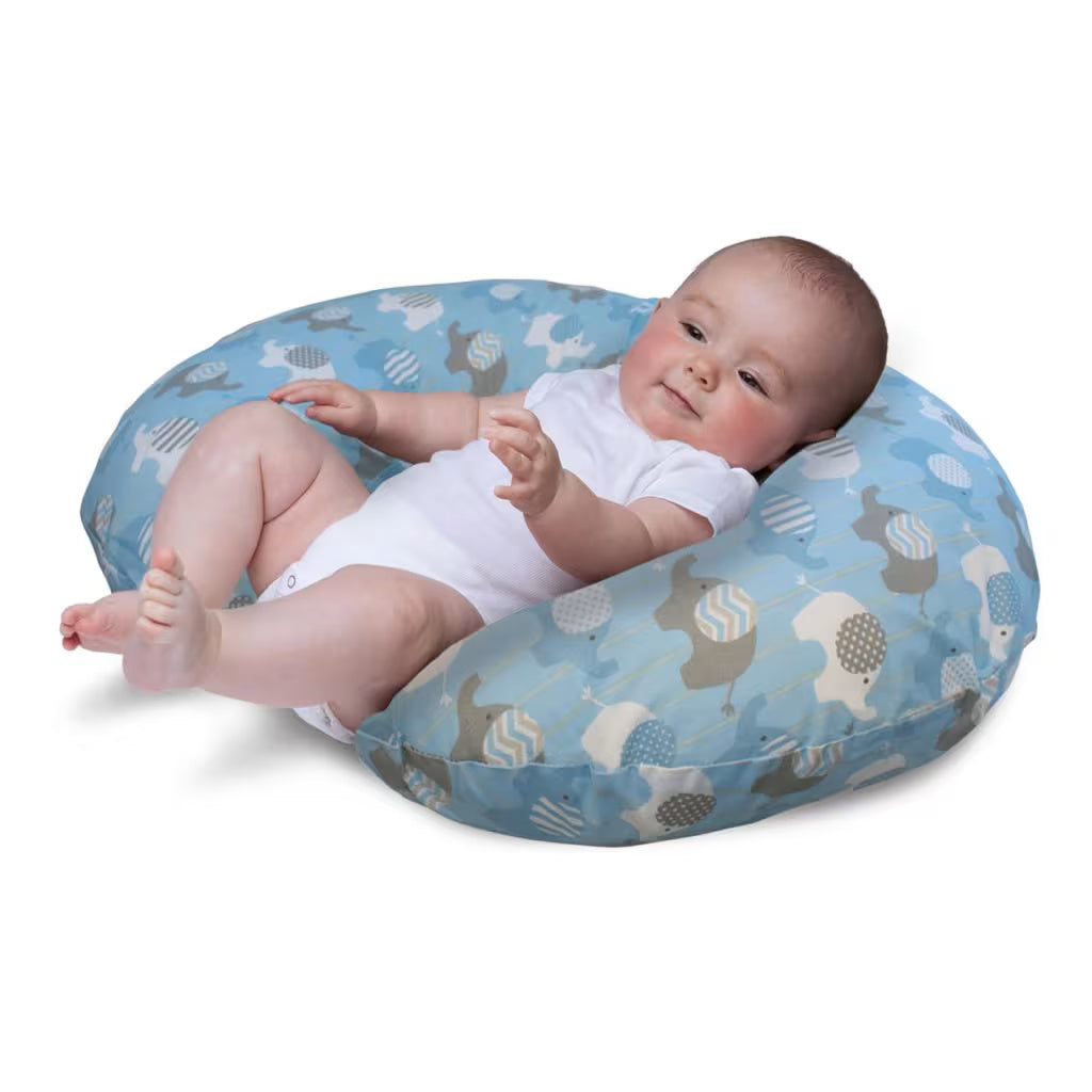 Chicco Nursing Boppy Blue Pillow Elephants