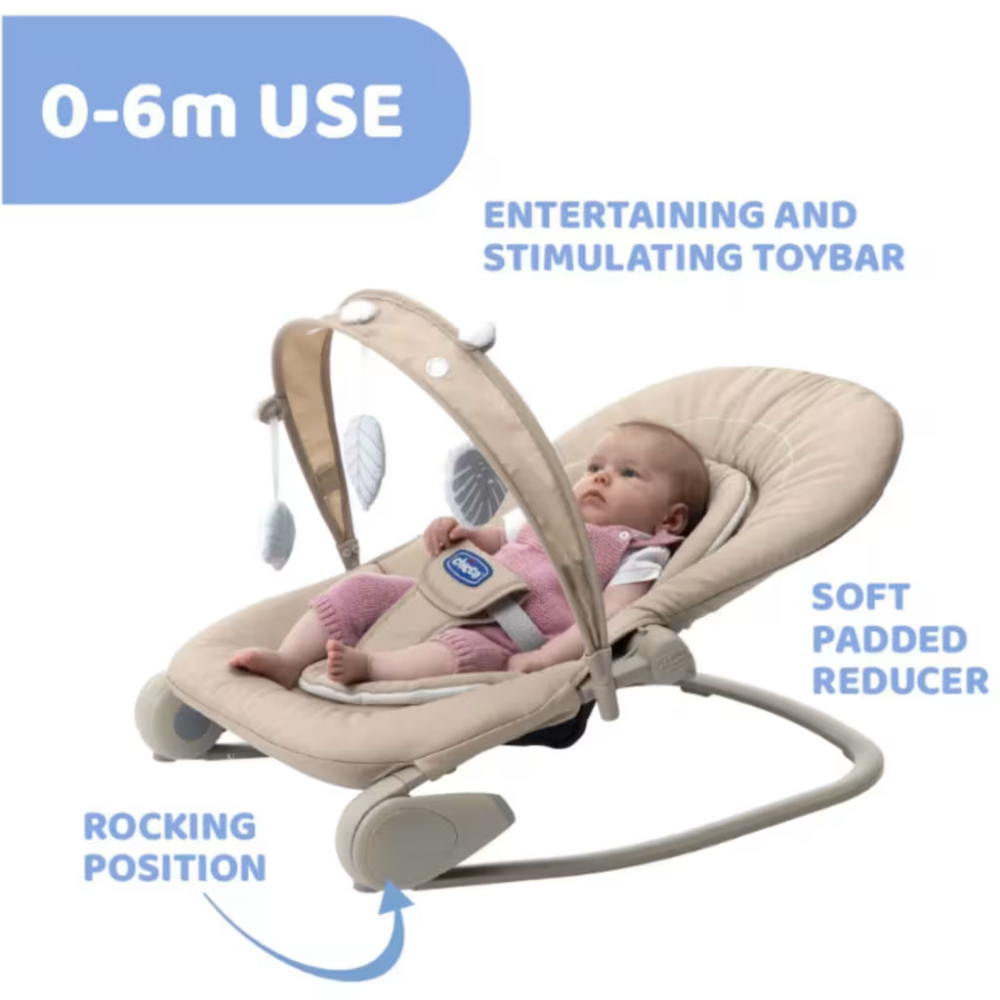 Chicco Rocker Hoopla Bouncer Re Lux Beige