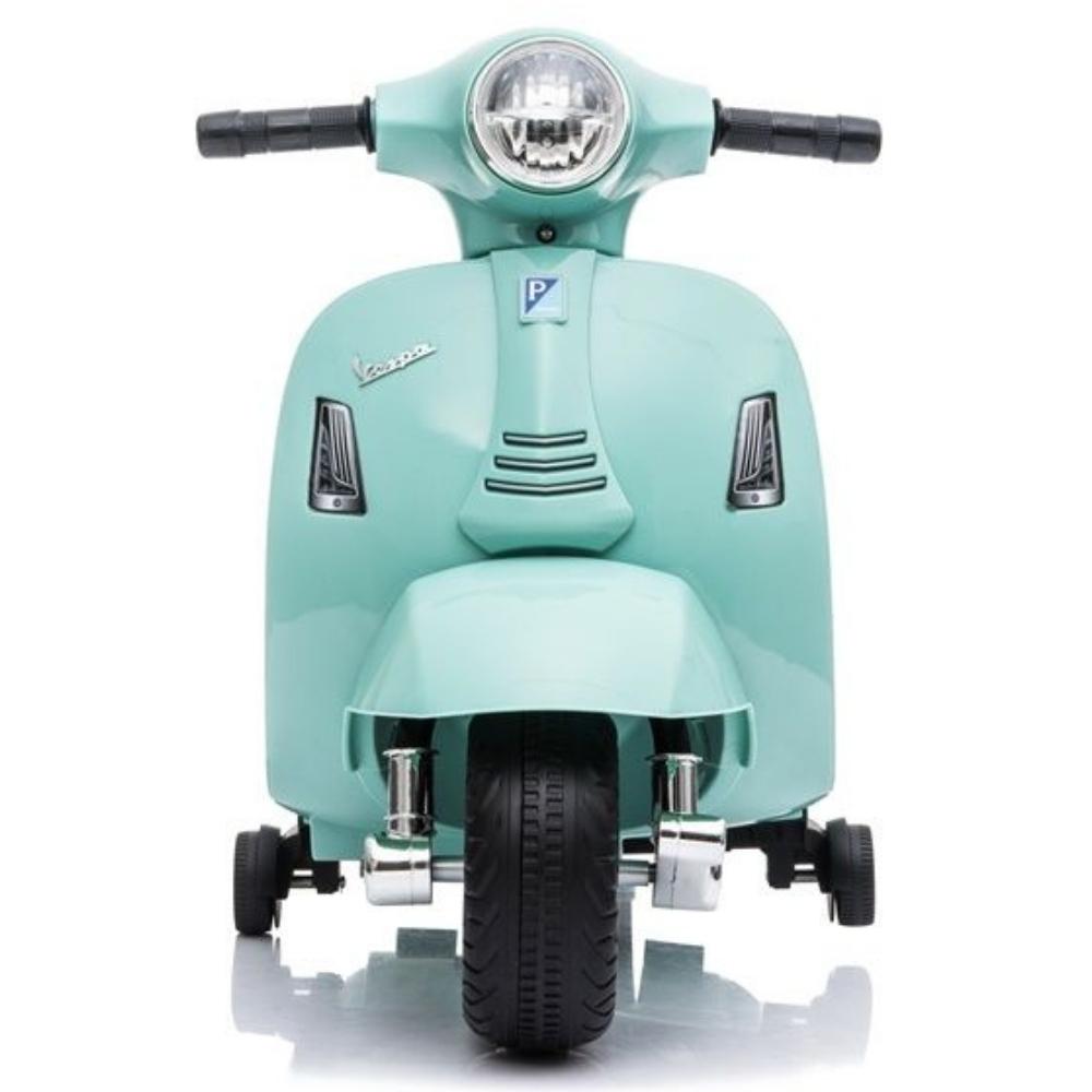 Vespa Licensed Mini 6V Electric Ride On Bike with Backrest - Teal