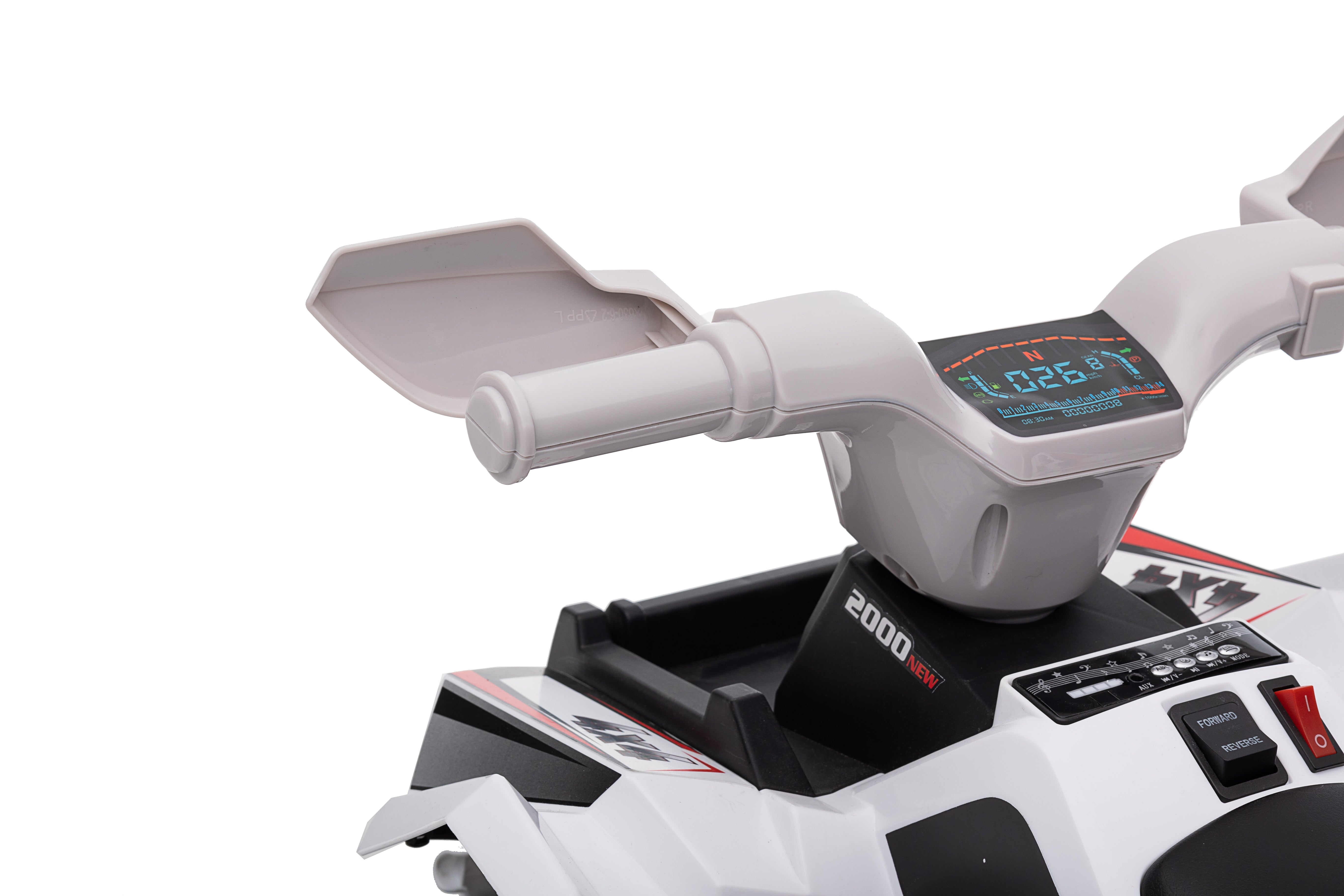 6V Kids Electric Ride On ATV Quad with Trailer - White
