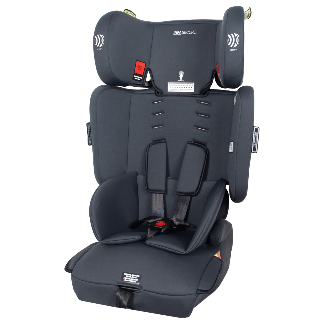 InfaSecure Cadet Grey Convertible Booster Seat (6m-8y)