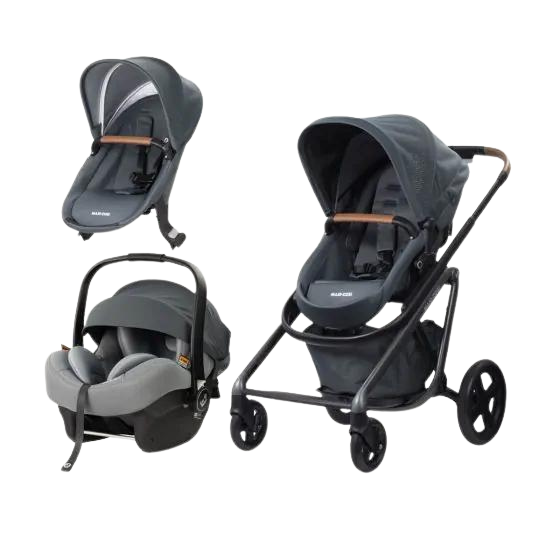 Maxi Cosi Travel System - Mico 12 LX Pebble & Lila Comfort Stroller with Second Seat Sparkling Grey