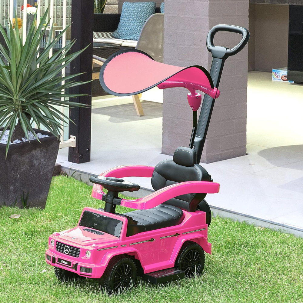 Mercedes Benz G350d Foot-to-Floor Ride On Car with Canopy - Pink