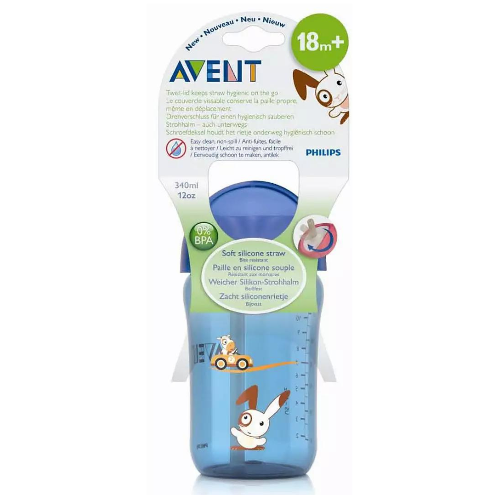 Philips Avent Straw Cup 340ml 18m+ Blue
