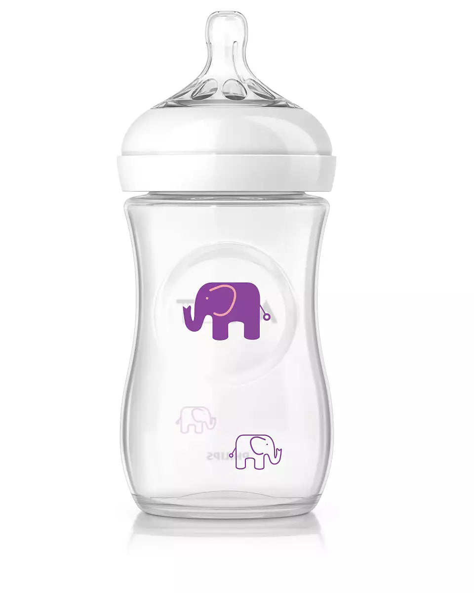 Philips Avent Natural Baby Bottle 260ml – Pink Edition for Girls