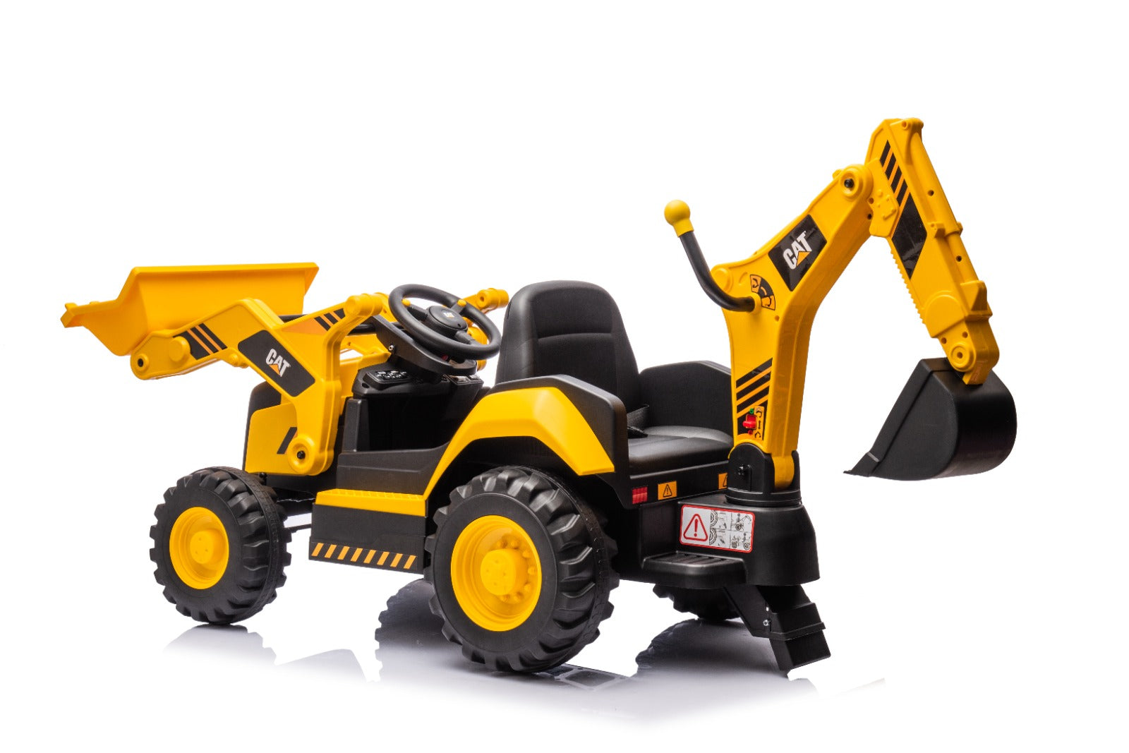 CAT 12V Official Licensed Kids Ride-On Backhoe Loader
