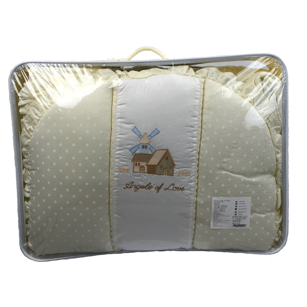 Aussie Baby Cot 6-Piece Bedding Set - Angel of Love - Cream