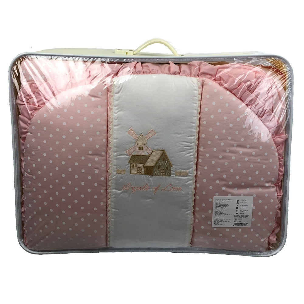Aussie Baby Cot 6-Piece Bedding Set - Angel of Love - Pink
