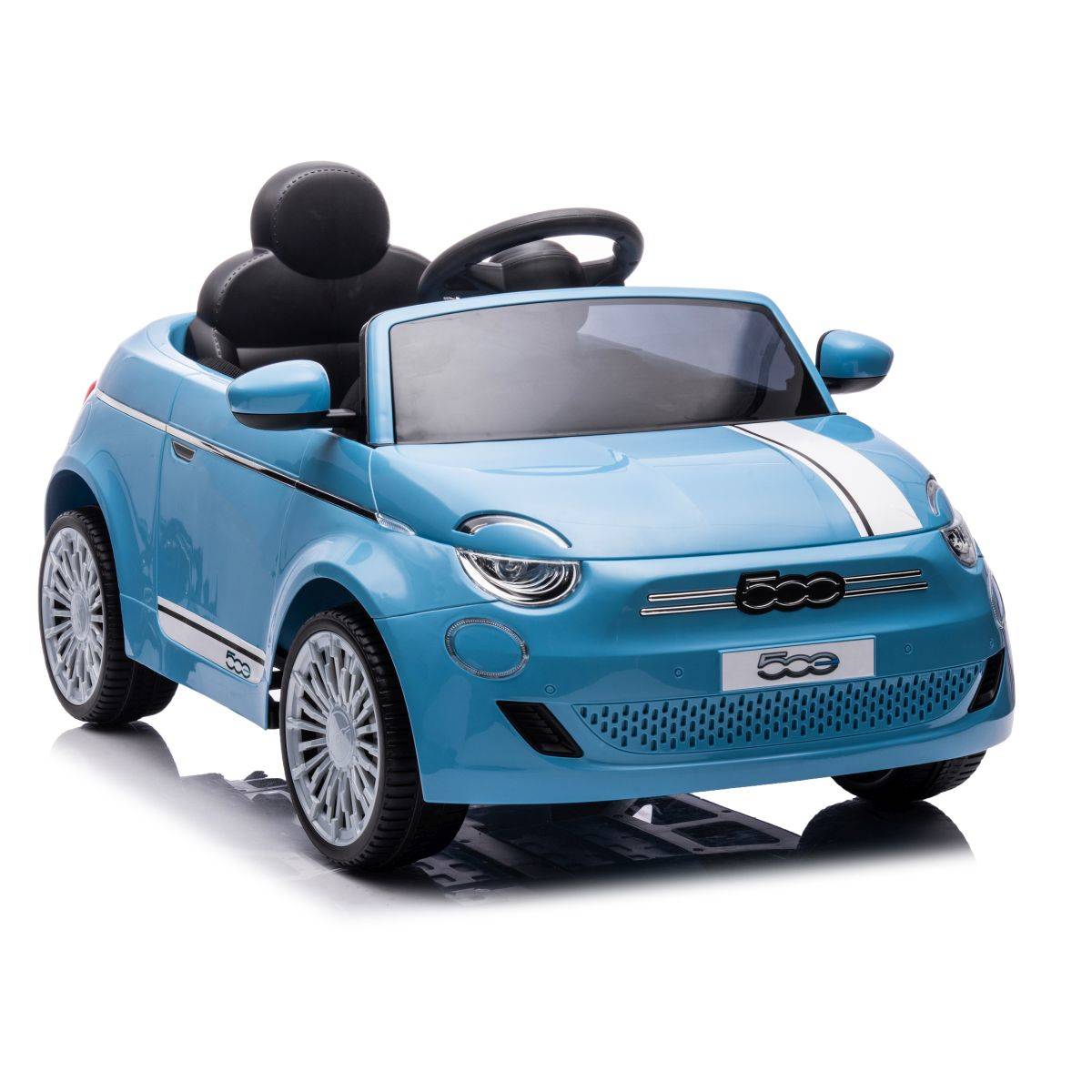 FIAT 500E 12V Kids Ride On Coupe - Blue