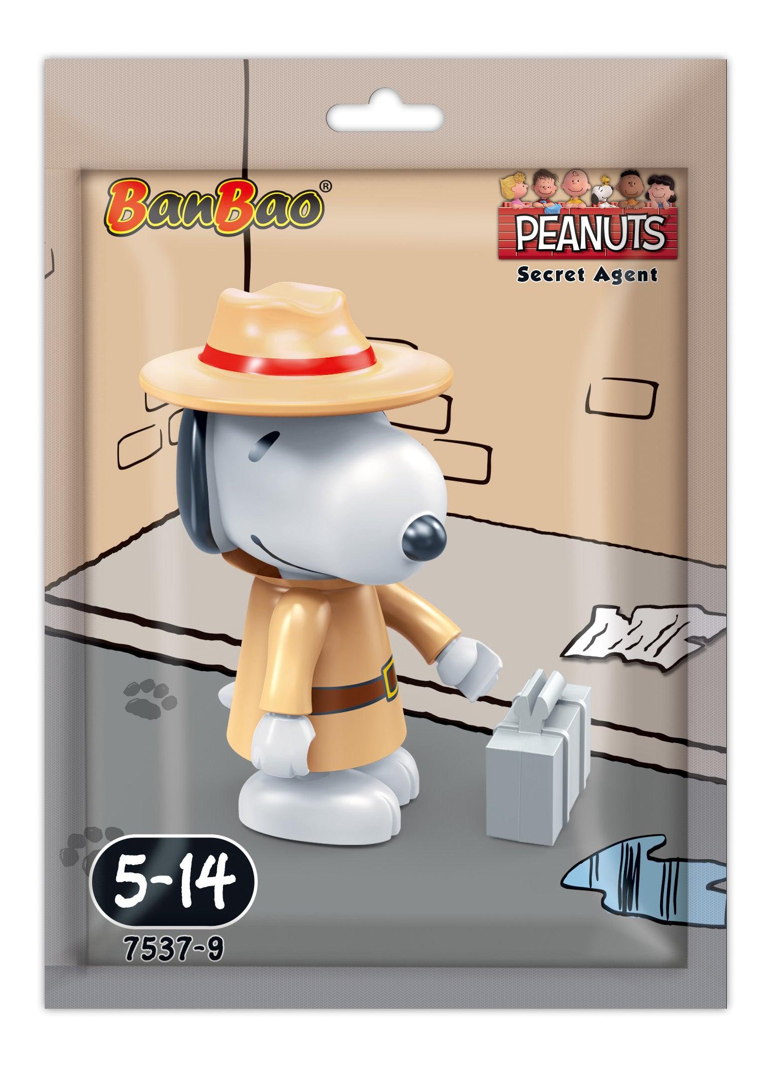 スヌーピー BanBao ミニフィギュア Secret Agent Snoopy