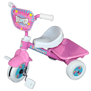 Deluxe Learn 'n' Ride Pink Pedal Tricycle With Push Bar - Aussie Baby