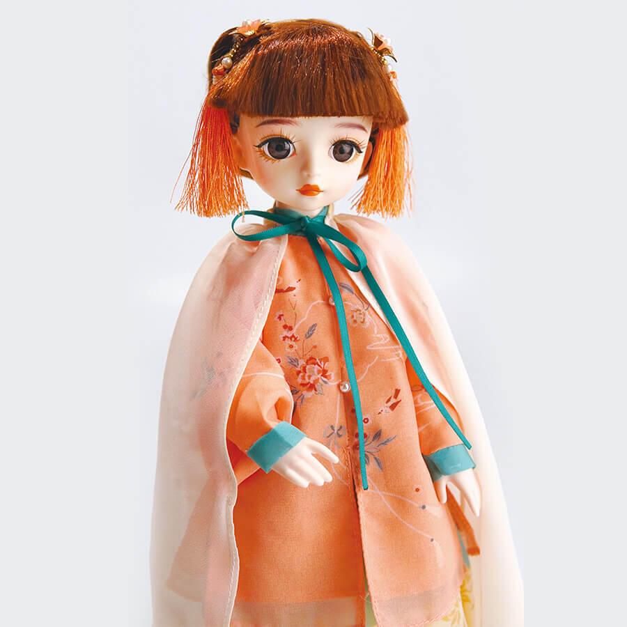 Little Kurhn Wang Xiao He Series BJD Doll - Autumn Yellow Shawl Style - Aussie Baby