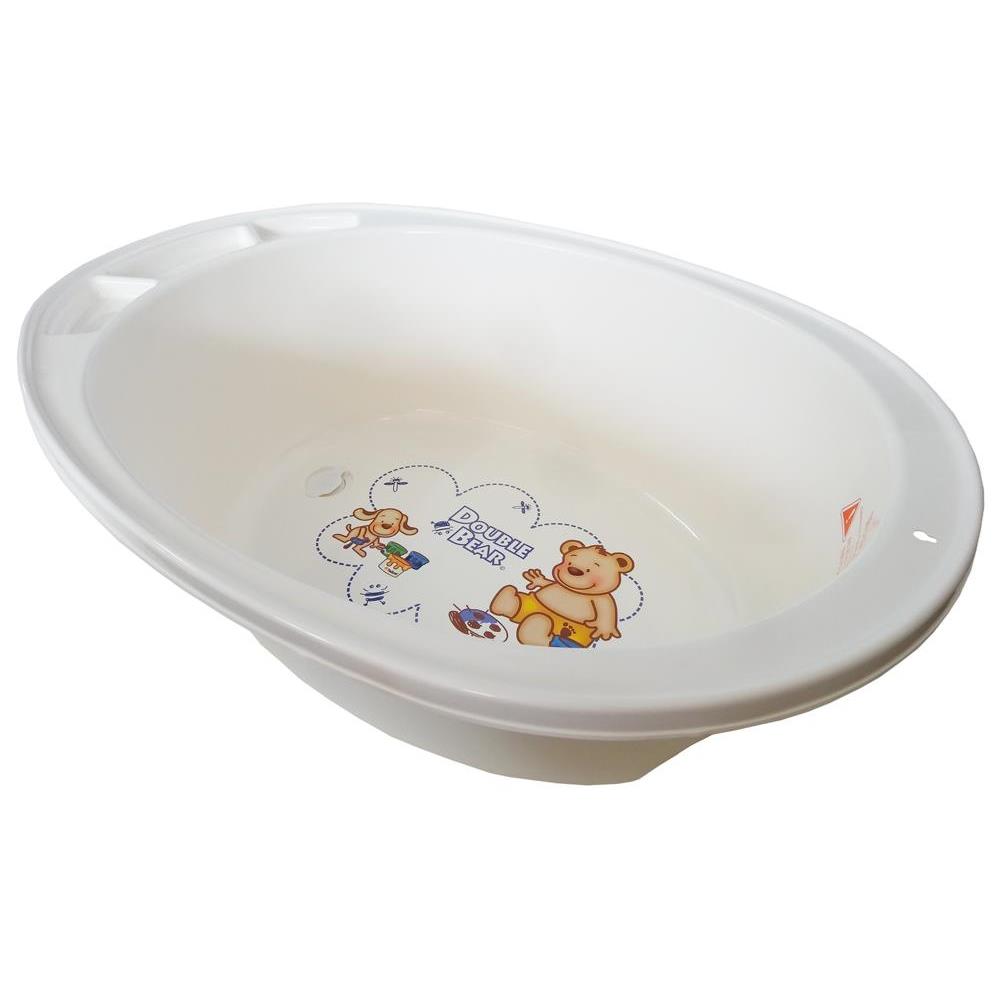 Large Double Bear Bath Tub - White