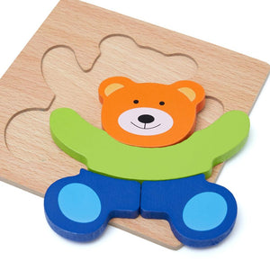 Colourful Five Piece Bear Puzzle - Aussie Baby