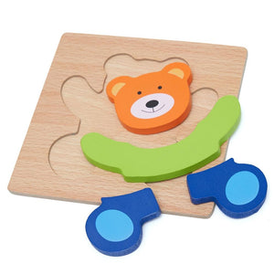 Colourful Five Piece Bear Puzzle - Aussie Baby