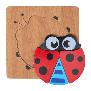 Colourful Four Piece Beetle Puzzle - Aussie Baby
