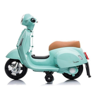 Vespa Licensed Mini 6V Electric Ride On Bike - Teal - Aussie Baby