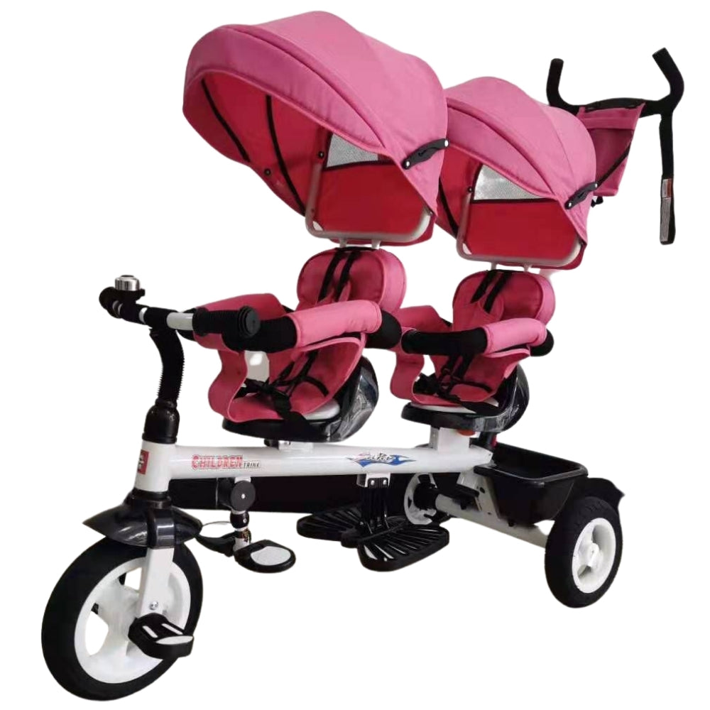 Pink trike with parent handle deals