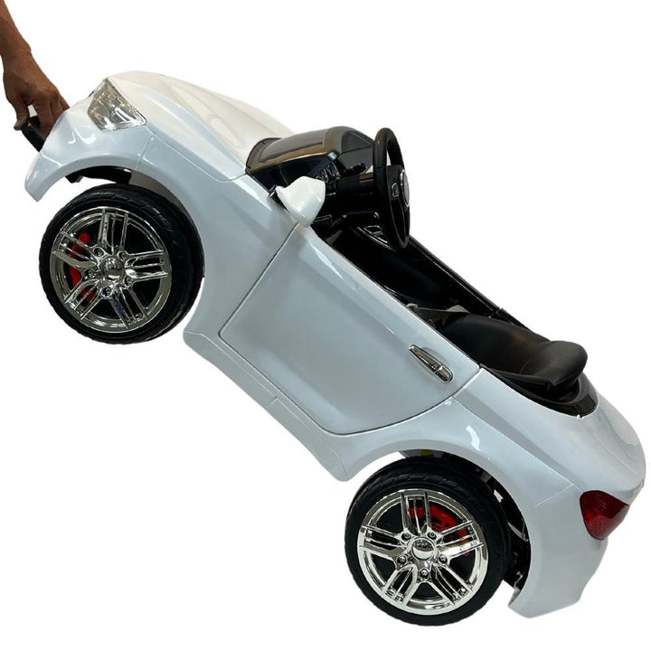 Kids 12V Electric Ride On Car - White - Aussie Baby