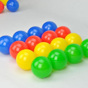 Indoor Outdoor 100 Colour Plastic Soft Play Balls - Playpen Tent Cubby House - Aussie Baby