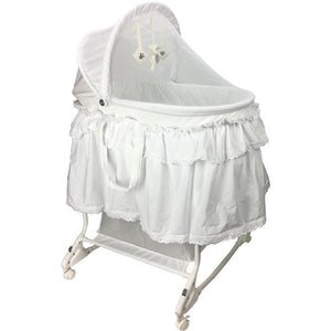 Aussie Baby Deluxe Rocking Bassinet - White - Aussie Baby