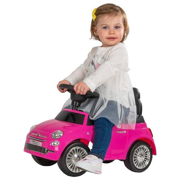 Official FIAT Licenced 500 Foot-to-floor Ride On Car - Pink - Aussie Baby