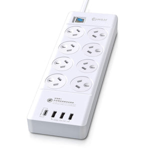 Sansai 8 Sockets USB-A/USB-C Powerboard - Aussie Baby