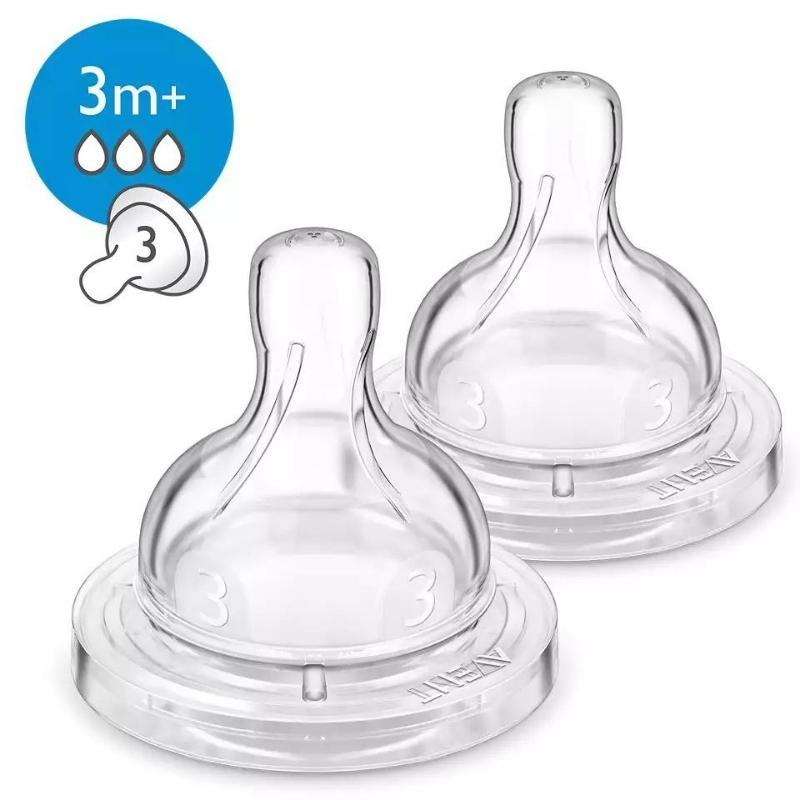 Philips Avent Medium Flow Airflex Anti-colic Teat 3m+ (2 pack) - Aussie Baby