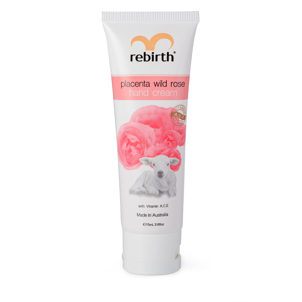 Rebirth Placenta Wild Rose Hand Cream with Vitamins (RB18) 75ml