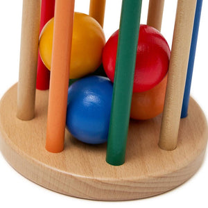 Rainbow Rolling Drum with Caged Coloured Balls - Aussie Baby
