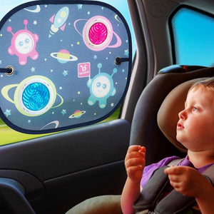 BenBat Space Collection Car Pop Open Sunshade Round (2 Pack) - Aussie Baby