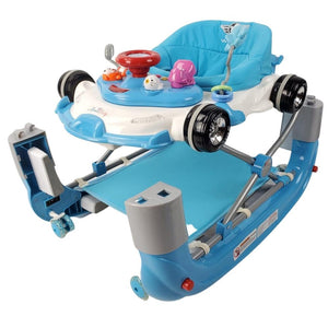 Racing Car 4-in-1 Baby Walker & Rocker - Blue - Aussie Baby