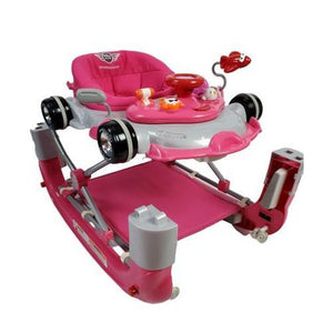 Racing Car 4-in-1 Baby Walker & Rocker - Pink - Aussie Baby