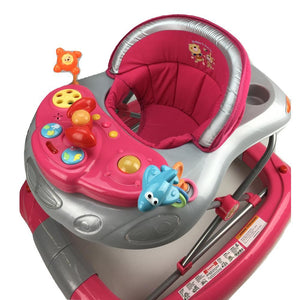Fuchsia Pink Car 2-in-1 Baby Walker & Rocker - Aussie Baby