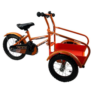 Tauki Kids Platform Cargo Tricycle 16 Inch Trike - Orange - Aussie Baby