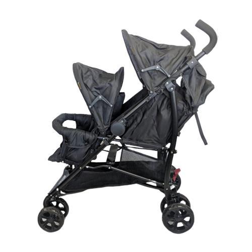 Aussie Baby Vitesse Deux Tandem Stroller - Black - Aussie Baby