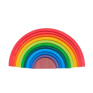 Wooden Rainbow Stacking Toys - 12 Pcs Building Blocks Set - Aussie Baby