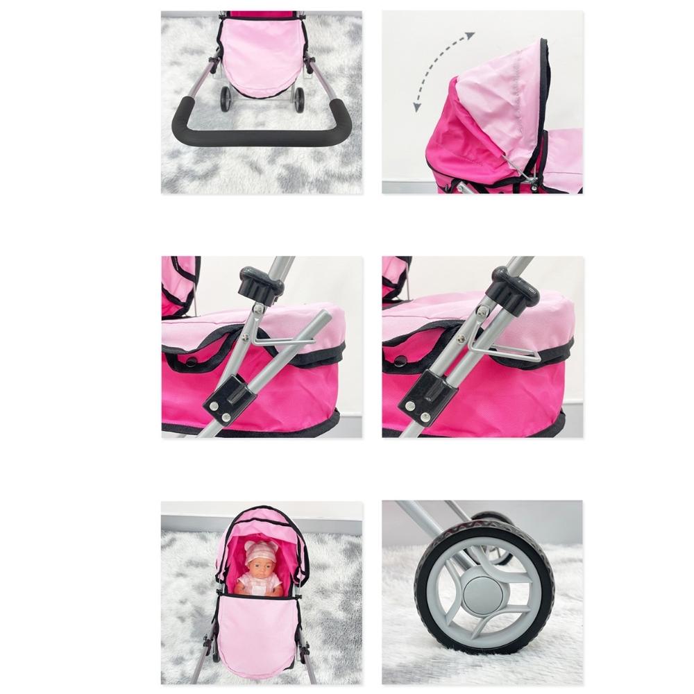 Aussie Baby Pink Polka Dot Doll Pram