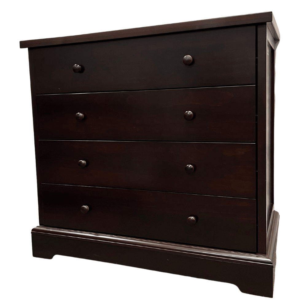 Aussie Baby 4 Drawer Tall Chest - Walnut - Aussie Baby
