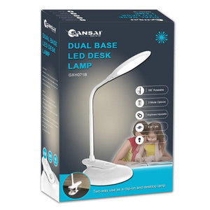 Sansai Dual Base Home/Office/School Rotatable 6W LED Desk Lamp/Light w/ Clip-on - Aussie Baby
