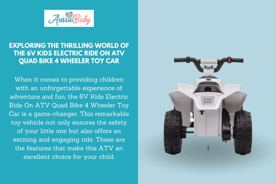 Exploring the Thrilling World of the 6V Kids Electric Ride On ATV Quad Bike 4 Wheeler Toy Car