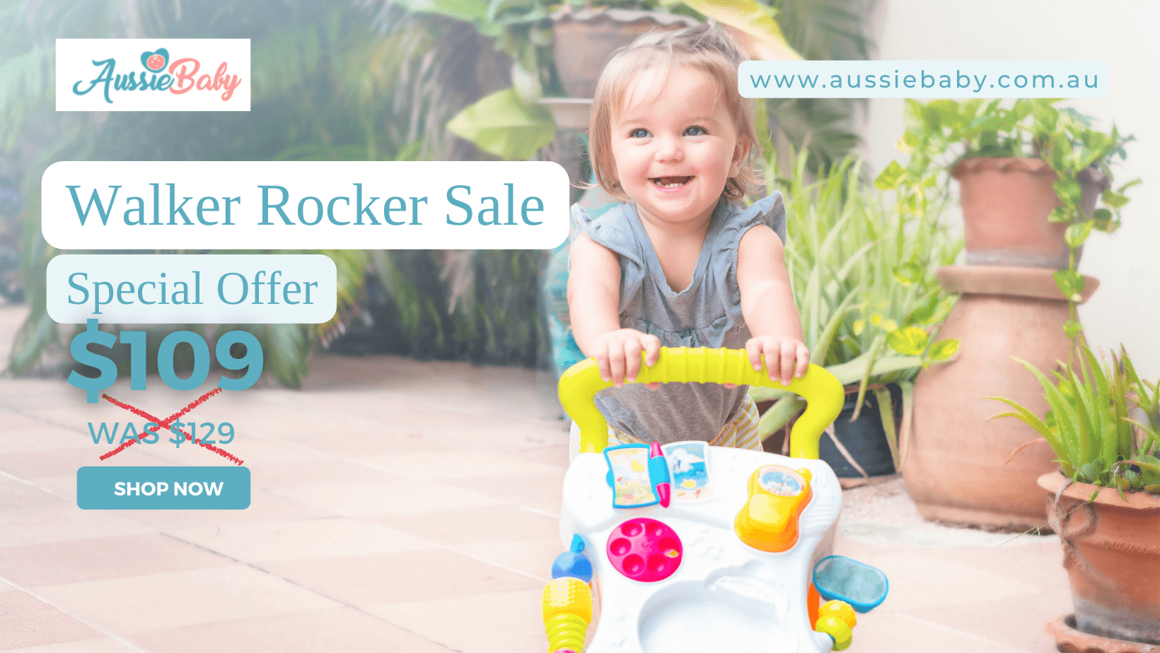 Special Offer: 2-in-1 Baby Walker Rocker On Sale
