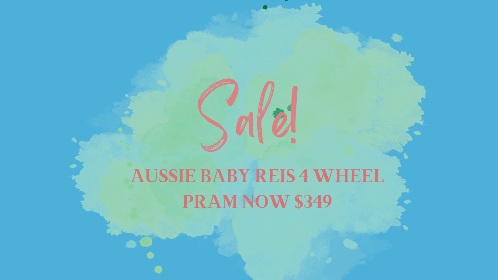 SALE! Aussie Baby REIS 4 Wheel Pram  Now $349