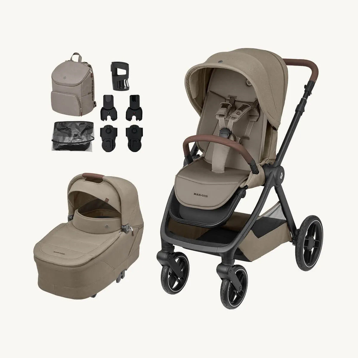 Maxi-Cosi Oxford Stroller & Sense Bassinet Bundle – Twillic Truffle