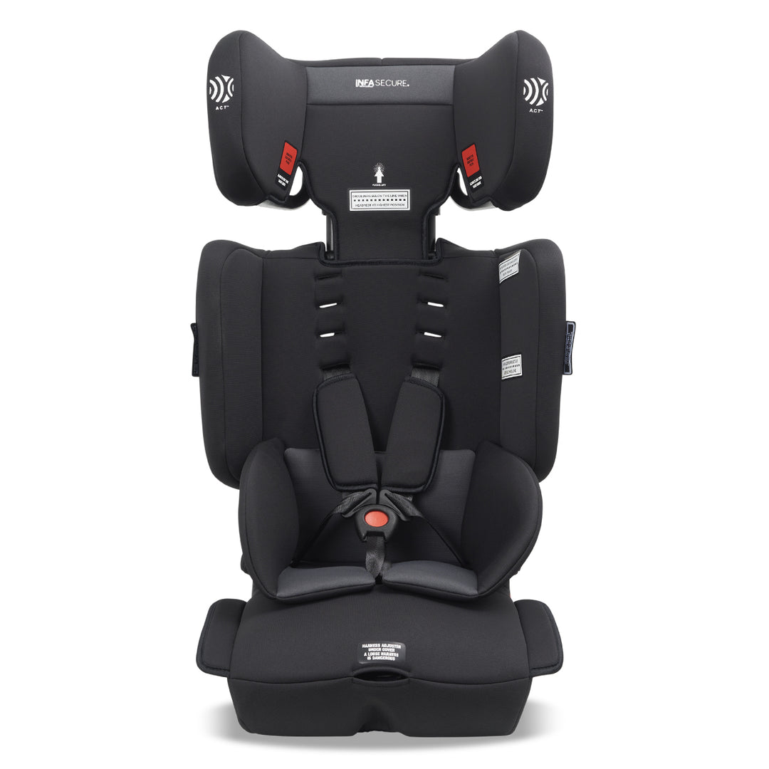 InfaSecure Sprinter Black Convertible Booster Seat (6m-8y)
