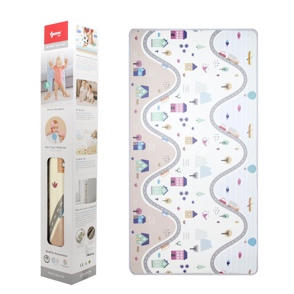 My First Play Mat - Country Village Baby Floor Mat 200cm x 120cm