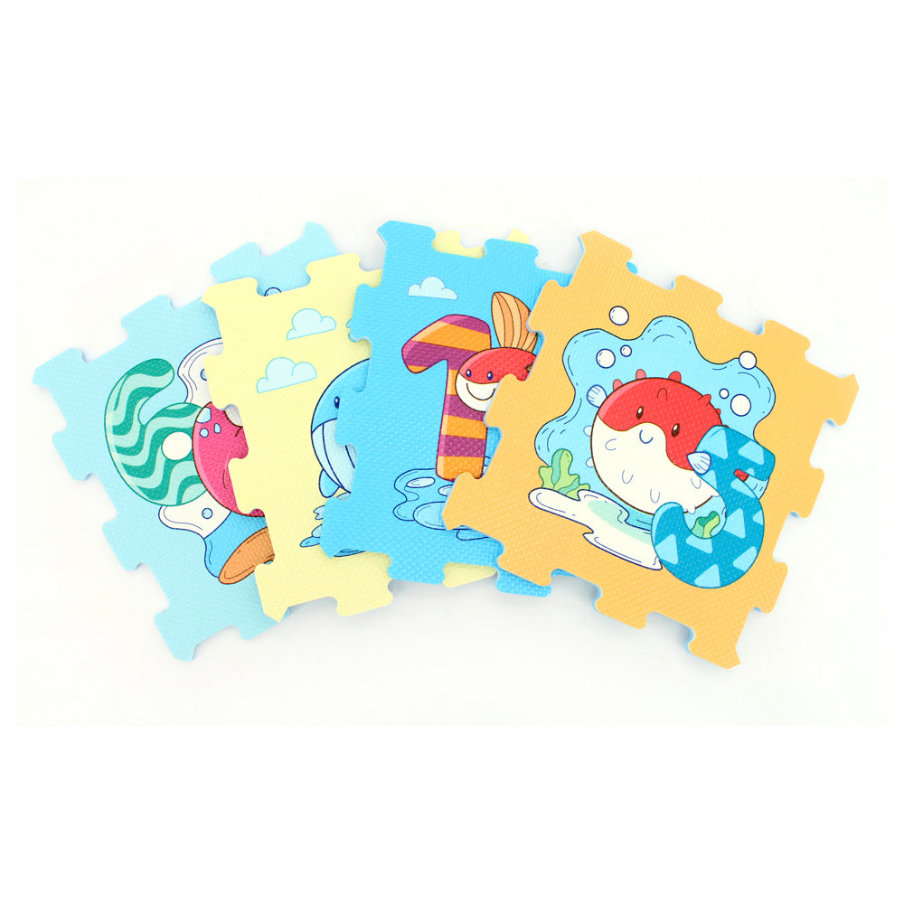 HTF Printed Puzzle Floor Mat - Underwater Numbering - 8pcs